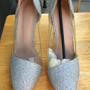 Women's Silver Sparkle Heels